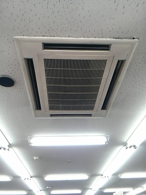 P-9エラー 三菱重工 業務用エアコン テンカセ4方向 FDTJ80D3 FDCJ160HD3 空調機修理工事 大阪府東大阪市 事務所